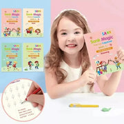Magic Practice Copybook Set for Kids (4 Books + 10 Refills + Pen + Grip)