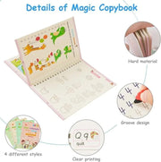 Magic Practice Copybook Set for Kids (4 Books + 10 Refills + Pen + Grip)